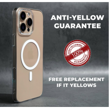 100% Anti Yellow ic Animation Supported Clear Transparent Case for iPhone 