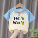 বাচ্চাদের ১ পিস প্রিমিয়াম কটন পোলো টি শার্ট S-Hello