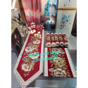 High quality vintage dining table mat with runner 