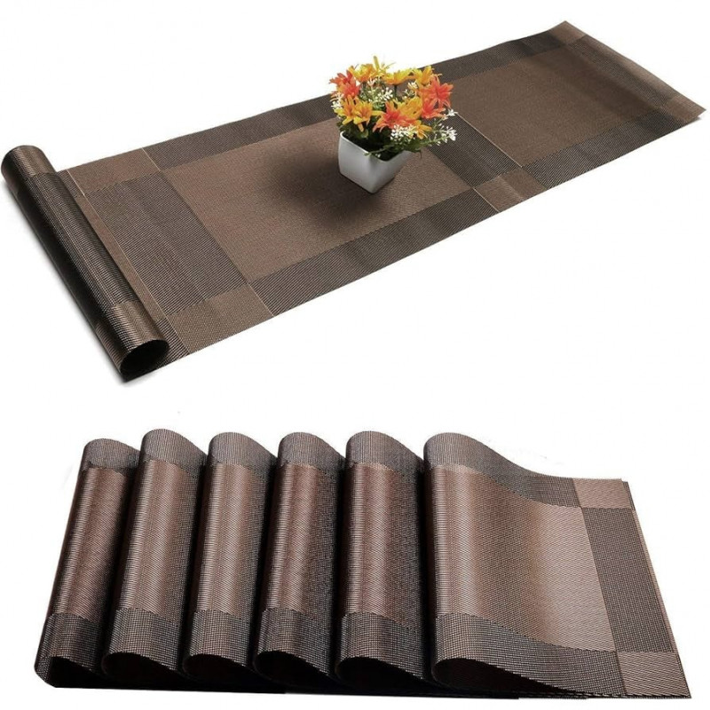 Table Runner & Placemat Set (6 Pcs + 1 Runner)