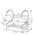 2 Layer Dish Drainer Kitchen Rack