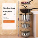 Five Layer Kitchen Steel Pot Rack 