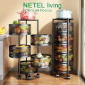 Multifunctional Rotating 5 layer Vegetable Rack