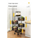 Multifunctional Rotating 5 layer Vegetable Rack