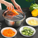3 IN 1 VEGETABLE CUTTER WITH DRAIN BASKET