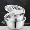 3 IN 1 VEGETABLE CUTTER WITH DRAIN BASKET