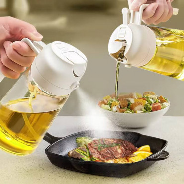 2 in1 Oil Spray Dispenser Bottle 