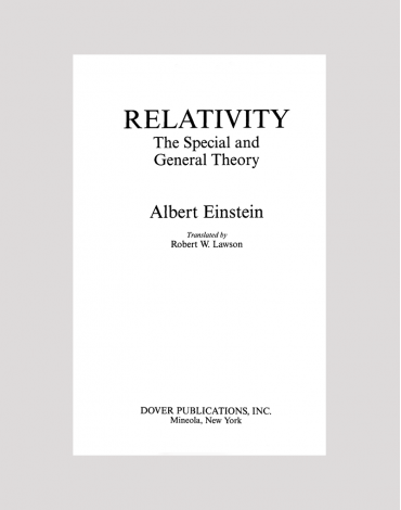 Relativity: The Special and General Theory