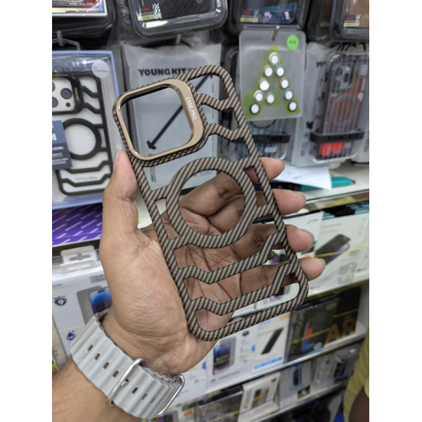 Frameless Carbon Fiber Texture Polycarbonte Camera Stand Case
