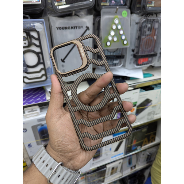 Frameless Carbon Fiber Texture Polycarbonte Camera Stand Case