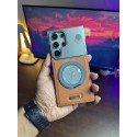 360 Kickstand PVC MagSafe Leather-Texture Shockproof Case