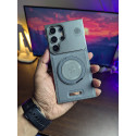 360 Kickstand PVC MagSafe Leather-Texture Shockproof Case