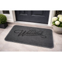 Welcome Floor Mat (Dark Grey/Black)