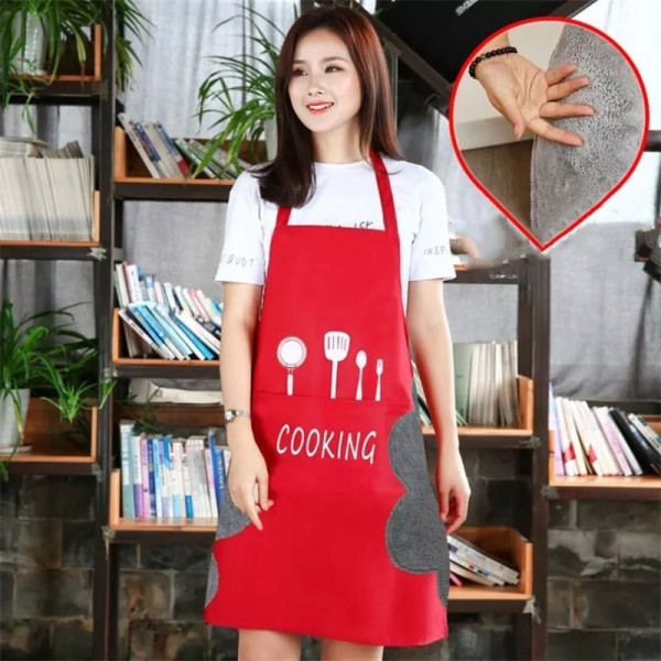 Water-Proof Kitchen Apron (Red)