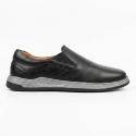 Slip On Leather Shoe Black- DFBL 01