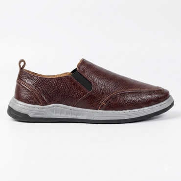 Slip On Leather Shoe Maroon- DFMR 02