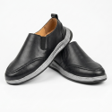 Slip On Leather Shoe Black- DFBL 02