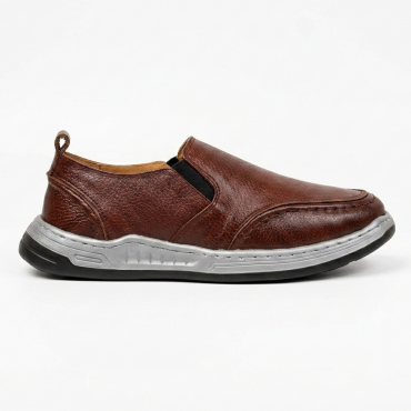 Slip On Leather Shoe Light Maroon- DFLMR-02