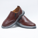Slip On Leather Shoe Light Maroon- DFLMR-02
