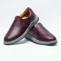 Slip On Leather Shoe Maroon- DFMR-01