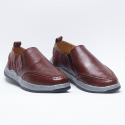 Slip On Leather Shoe Light Maroon- DFLMR-02