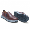 Slip On Leather Shoe Light Maroon- DFLMR-02