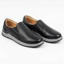 Slip On Leather Shoe Black- DFBL 01