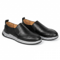 Slip On Leather Shoe Black- DFBL 02