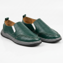 Slip On Leather Shoe Green- DFGR-02