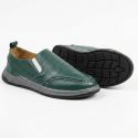 Slip On Leather Shoe Green- DFGR-02