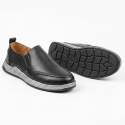 Slip On Leather Shoe Black- DFBL 02