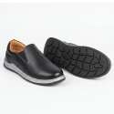 Slip On Leather Shoe Black- DFBL 01