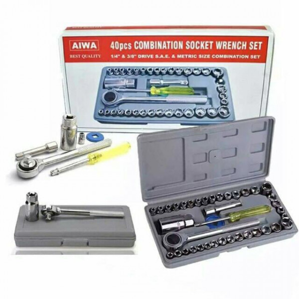 Aiwa 40 Pcs Multipurpose Combination Socket Set with Box 