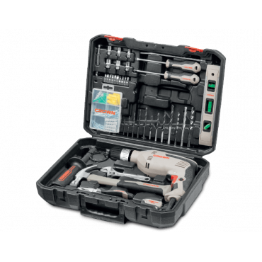CROWN 98Pcs Household Tools set Box with 600 W Drill machine Model: CK10-XA98