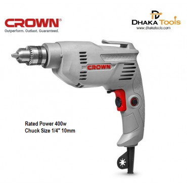 CROWN Electric Drill 400Watt 10mm CT10126