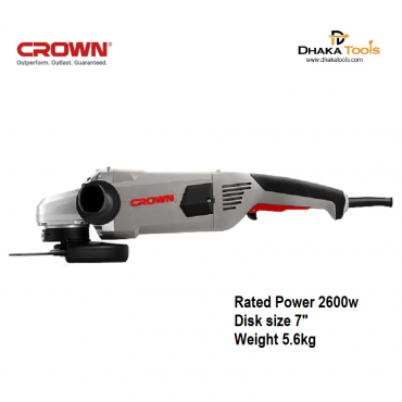 CROWN Angle Grinder 2600W 7" 180mm Model CT13489s-180