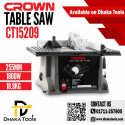CROWN CT15209 1800W Table Saw – 10″ (255mm) Wood Cutting Machine – DhakaTools