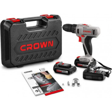 Crown 12v Cordless Drill & Screwdriver with 2 battery & Charger Model: CT21052LH