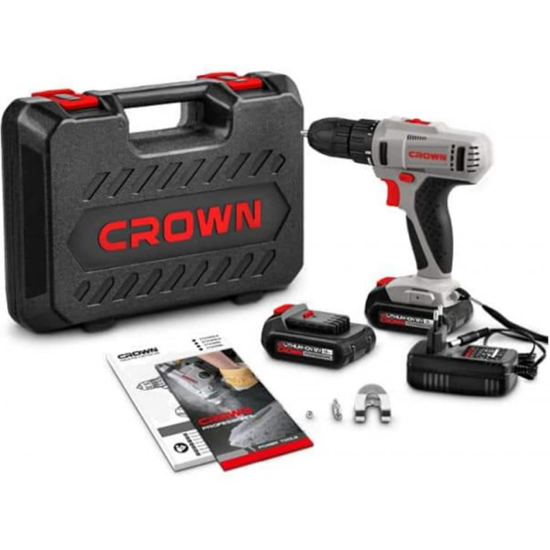 Crown 12v Cordless Drill & Screwdriver with 2 battery & Charger Model: CT21052LH