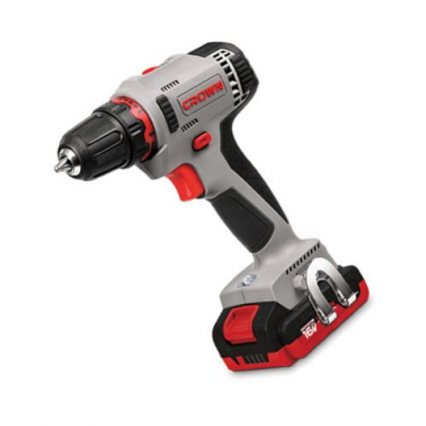 Crown 16v Cordless Drill & Screwdriver 0.8-10mm, 21/35Nm, With 2 battery & Charger  Model: CT21082H-2