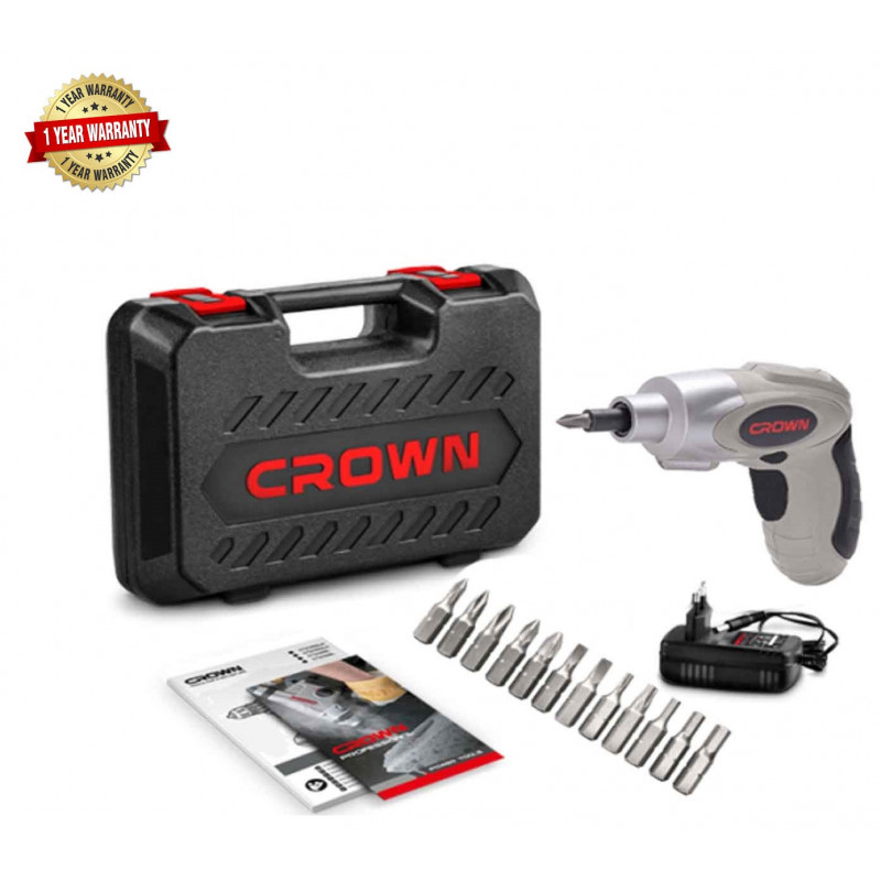 Crown 3.6v Cordless Screwdriver Max. Torque : 3.0 Nm, Max. Screw Dia : 5 mm, Model: CT22002N