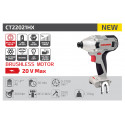 Crown 20v Cordless Impact Screwdriver with two Battery & one Charger Model: CT22021