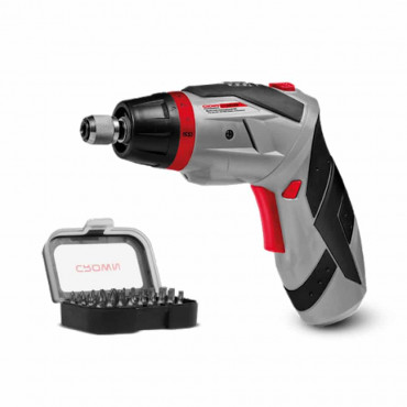 CROWN Cordless Screwdriver 3.6V (Li-on 1.3Ah), 3 Nm, Tool Holder: 1/4" (6.35mm), 200rpm with 30Pcs Accessories Model: CT22025