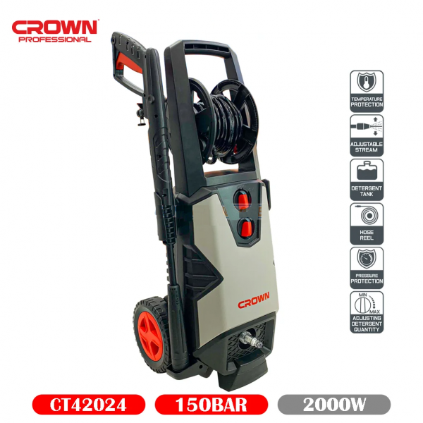CROWN 2000W Professional High Pressure Car Washer 150 Bar Model CT42024
