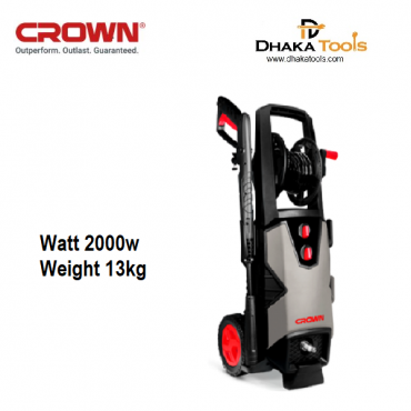 CROWN 2000W High Pressure Washer CT42024 – 2000W Motor, 15 MPa (2175 PSI), 6.7 L/min Flow Rate, Car & Bike Washer
