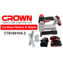 Crown 20v Li-ion Cordless Brad Nailer And Stapler with battery & Charger Included - CT61001HX-2
