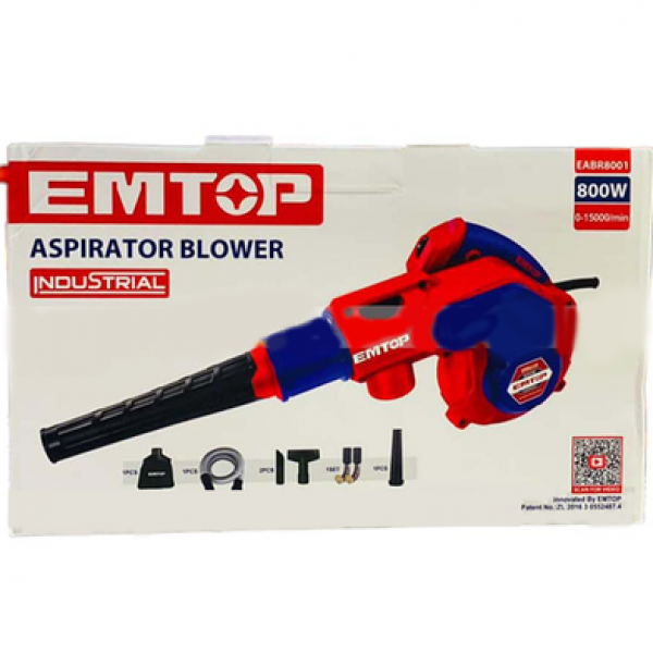 EMTOP Aspirator Blower 800W, Variable speed; Model: EABR8001