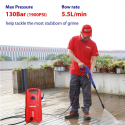 EMTOP EHPW1401 High Pressure Washer | 1400W Power | 130 Bar (1900 PSI) | 5.5 L/Min | Auto Stop System | Model: EHPW1401