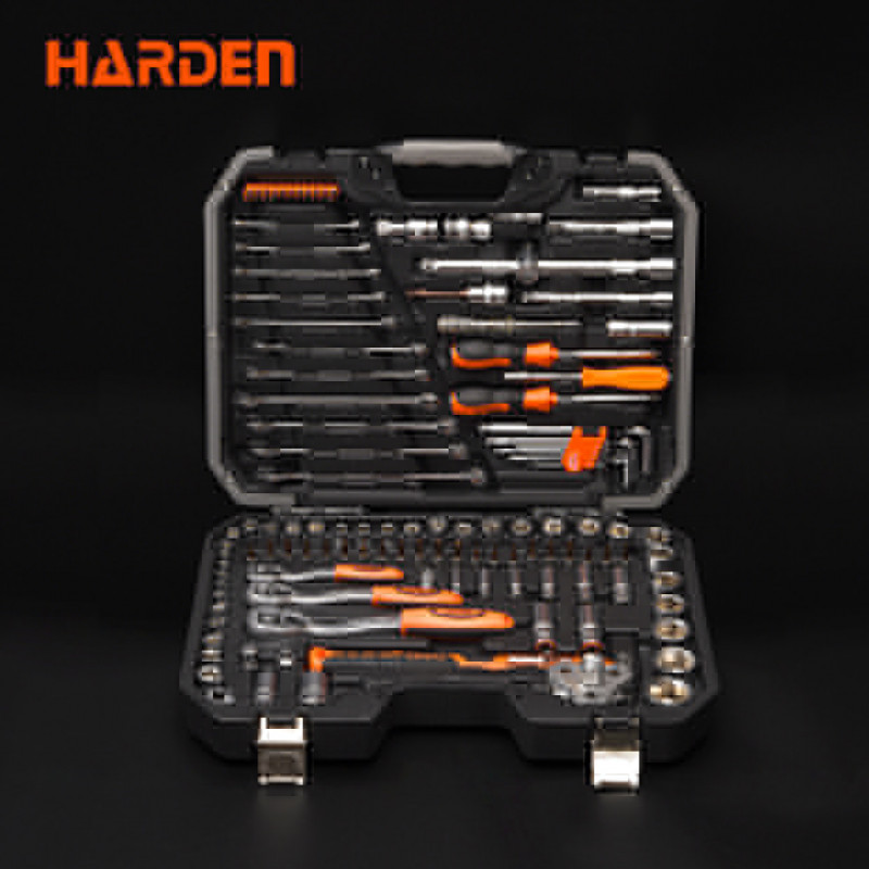 Harden 94Pcs 1/2＂&1/4＂ DR. Socket Set Auto Tools Set Model: 510694