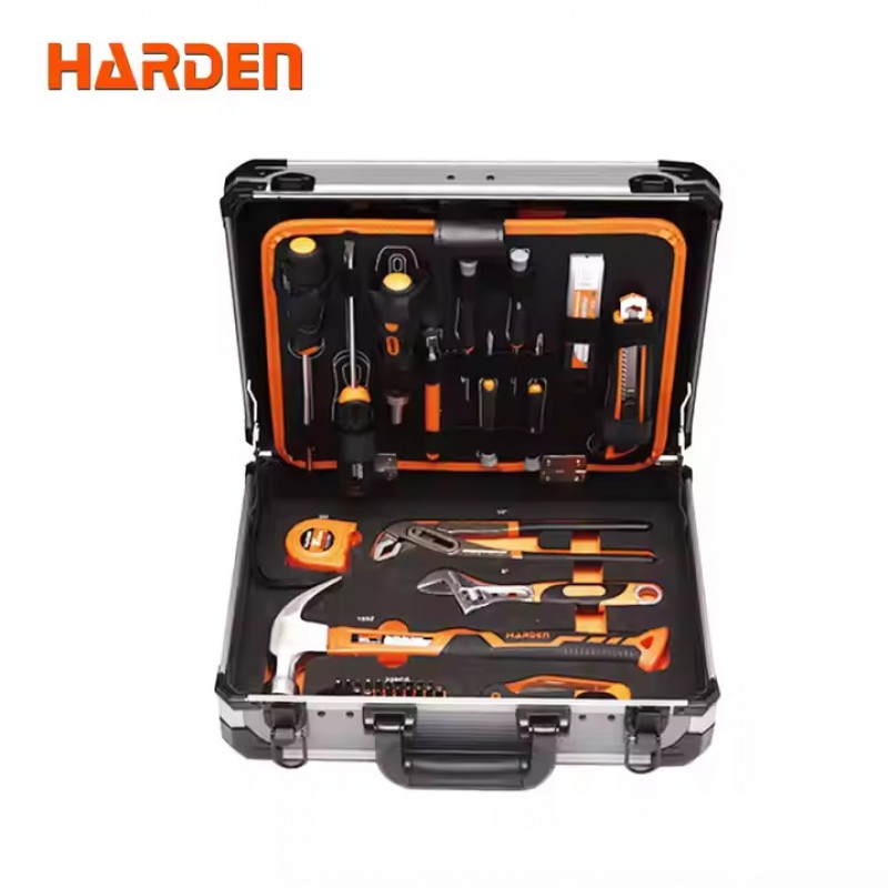 Harden 155Pcs Professional Hand Tools Set In Aluminum Case Tools Kit Model: 510703
